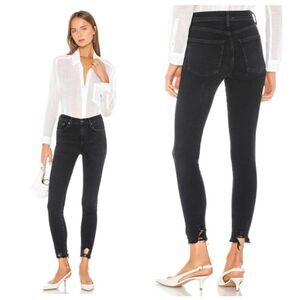 AGOLDE Sophie Mid Rise Skinny Ankle Jeans Black Size 26